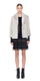 Aria Luxe Faux Fur Coat W/ Black Rib Trim