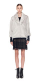 Aria Luxe Faux Fur Coat W/ Black Rib Trim