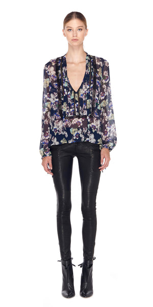 Cassie Silk Print Blouse