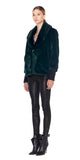 Aria Luxe Faux Fur Coat W/ Black Rib Trim