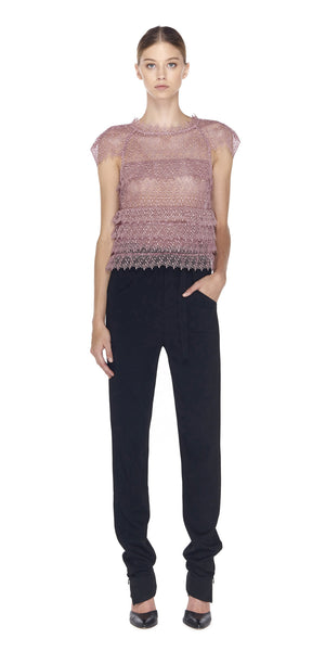 Austin Lace Cropped Shell