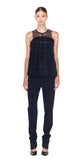 Mercer Fringe Jacquard & Lace Shell