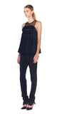 Mercer Fringe Jacquard & Lace Shell