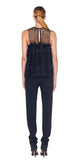Mercer Fringe Jacquard & Lace Shell