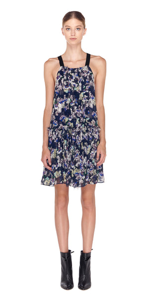 Karina Silk Print Mini Dress