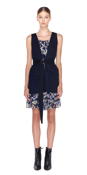 Atticus Pinstripe Mini Vest
