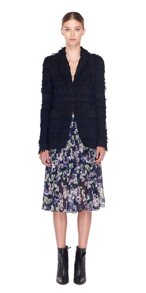 Conner Fringe Jacquard Blazer