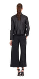 Ivette Leather Ruffle Jacket